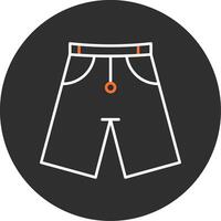 kurze Hose Blau gefüllt Symbol vektor