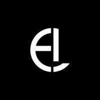 el Monogramm Logo Kreis Band Stil Designvorlage vektor