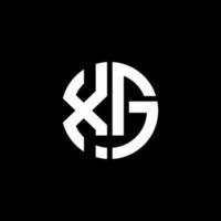 xg Monogramm Logo Kreis Band Stil Designvorlage vektor