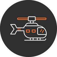 Hubschrauber Blau gefüllt Symbol vektor