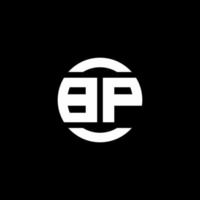 bp logo monogram isolerad på cirkel element designmall vektor