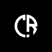 cr monogram logotyp cirkel band stil formgivningsmall vektor