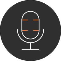 podcast blå fylld ikon vektor