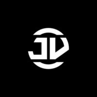 jv logo monogram isolerad på cirkel element designmall vektor