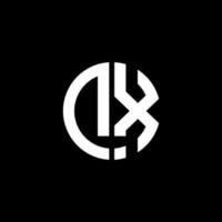 dx monogram logotyp cirkel band formgivningsmall vektor