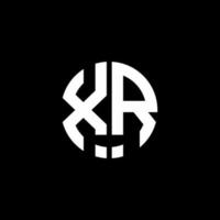 Xr Monogramm Logo Kreis Band Stil Designvorlage vektor