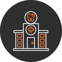 Dental Klinik Blau gefüllt Symbol vektor