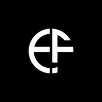 ef Monogramm Logo Kreis Band Stil Designvorlage vektor