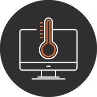 Temperatur Blau gefüllt Symbol vektor