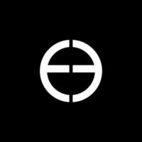 ee monogram logotyp cirkel band stil formgivningsmall vektor
