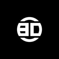 bd-Logo-Monogramm isoliert auf Kreiselement-Designvorlage vektor