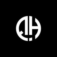 qh monogram logotyp cirkel band stil formgivningsmall vektor