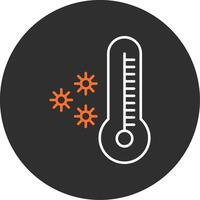 Thermometer Blau gefüllt Symbol vektor