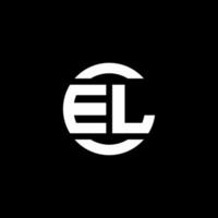 el-Logo-Monogramm isoliert auf Kreiselement-Designvorlage vektor