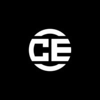 ce-Logo-Monogramm isoliert auf Kreiselement-Designvorlage vektor