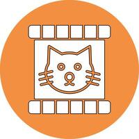 Katze Essen Vektor Symbol