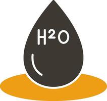 h2O glyf två Färg ikon vektor