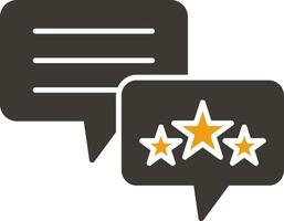 Feedback Glyphe zwei Farbe Symbol vektor