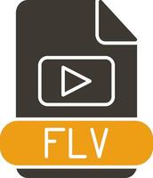 flv Glyphe zwei Farbe Symbol vektor