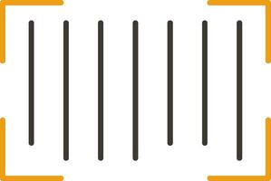 Barcode Glyphe zwei Farbe Symbol vektor