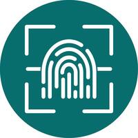 Vektorsymbol für Fingerabdruckscanner vektor