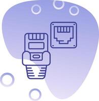 Ethernet lutning bubbla ikon vektor