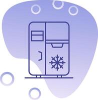 kylskåp lutning bubbla ikon vektor