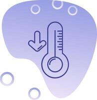 niedrig Temperatur Gradient Blase Symbol vektor