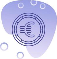 euro lutning bubbla ikon vektor