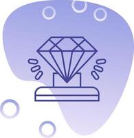 diamant lutning bubbla ikon vektor