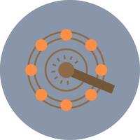 tamburin platt cirkel ikon vektor