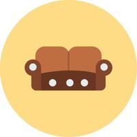 Sofa eben Kreis Symbol vektor