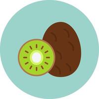 kiwi platt cirkel ikon vektor
