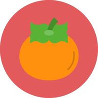 Persimmon eben Kreis Symbol vektor