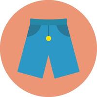 shorts platt cirkel ikon vektor