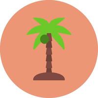 Kokosnuss Baum eben Kreis Symbol vektor