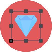 Diamant eben Kreis Symbol vektor