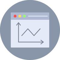 Linie Diagramm eben Kreis Symbol vektor