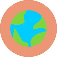 Erde Globus eben Kreis Symbol vektor