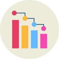 Bar Diagramm eben Kreis Symbol vektor