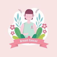 bröstcancermedvetenhetsbanner vektor