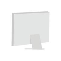Computerbildschirm-Gerät Cartoon flach isoliert Stil vektor