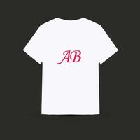t skjorta design alfabet en fri vektor design