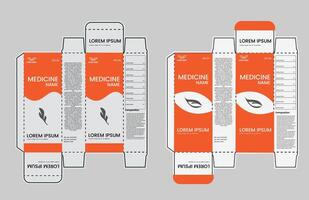 Medizin Box Design, Stanzen. Vektor Vorlage Design.