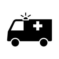 Krankenwagen Symbol Vektor. Krankenwagen LKW Symbol Vektor, Krankenwagen Auto.isoliert auf Weiß Hintergrund vektor
