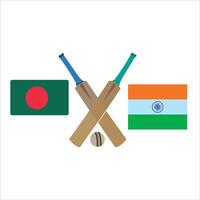 Bangladesch -vs- Indien-Flagge- Die- Spiel vektor