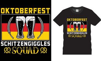 Oktoberfest T-Shirt Design Vektor Illustration Typografie drucken template.oktoberfest schitzengiggles Kader