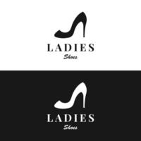 modisch Stil Frauen hoch Hacke Schuhe Logo Vorlage design.logo zum Geschäft, Schuh Geschäft, Mode, Model, Schönheit. vektor