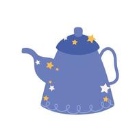 Kochen Teekanne Utensil Cartoon flaches Symbol vektor