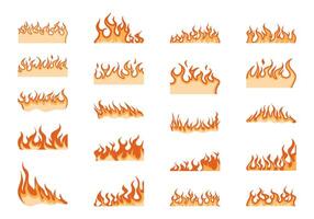 Feuer Rahmen Rand Element gestalten vektor